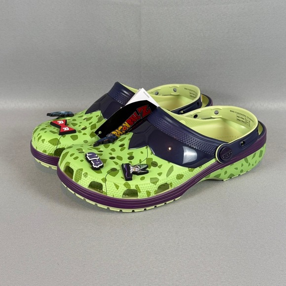 Crocs Cell Dragon Ball Z Classic Clog Mens 9 Green Purple W11 211205-90H New NIB - Picture 2 of 9